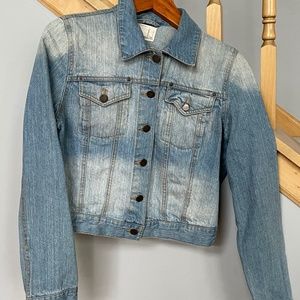 Life In Progress Two-Tone Denim Jean Jacket Size Large